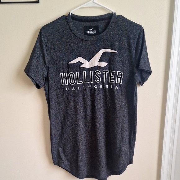 Hollister Charcoal Logo Tee Size S - Picture 1 of 5